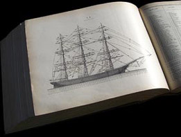 Dictionnaire de marine Paasch ed. 1937 Planche: Trois mâts à l'ancre