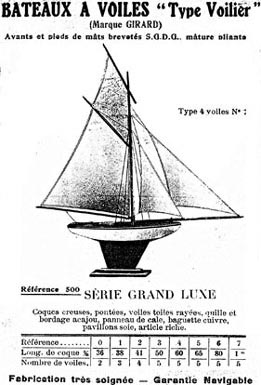 Voiliers de bassin - Catalogue Girard