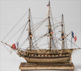 Maquette de ponton Napoleonic ship model